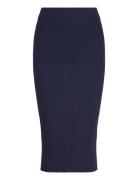 Cecina Rib Knit Skirt Polvipituinen Hame Navy Tamaris Apparel