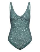 Ditsy Dots Simi Swimsuit Uimapuku Uima-asut Green Panos Emporio