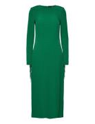 Fringe Midi Dress Polvipituinen Mekko Green ROTATE Birger Christensen