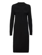 Viril Crew Neck L/S Midi Dress - Noos Polvipituinen Mekko Black Vila