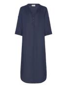 Crbellis Caftan Dress Polvipituinen Mekko Blue Cream