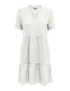 Onltiri-Caro S/S V-Neck Lin Dress Cc Pnt Lyhyt Mekko White ONLY