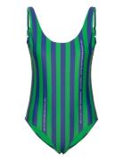 Agnetha Merirosvo Swimsuit Uimapuku Uima-asut Green Marimekko