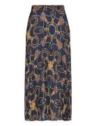 Rope Print Skirt Pitkä Hame Navy GANT