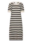 Slfalby Ss Long Knit Dress Polvipituinen Mekko Cream Selected Femme