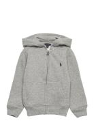 Cotton-Blend-Fleece Hoodie Tops Sweat-shirts & Hoodies Hoodies Grey Ra...