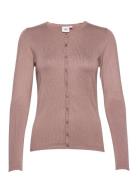 A8661, Milasz R-Neck Cardigan Tops Knitwear Cardigans Pink Saint Trope...