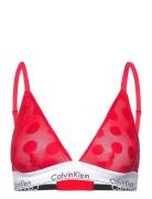 Unlined Triangle Lingerie Bras & Tops Soft Bras Bralette Red Calvin Kl...