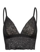 Luna Bralette Lingerie Bras & Tops Soft Bras Bralette Black Underprote...