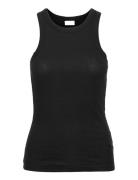 2Nd Purify - Refined Rib Tops T-shirts & Tops Sleeveless Black 2NDDAY