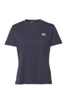 W. Svea Logo Tee Tops T-shirts & Tops Short-sleeved Navy Svea