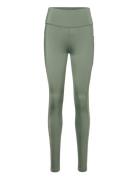 Hmlte Tola High Waist Tights Sport Running-training Tights Green Humme...