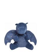 Organic Cotton Night Dragon Toys Soft Toys Stuffed Animals Blue Tikiri