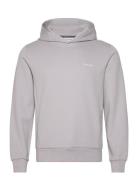 Micro Logo Repreve Hoodie Tops Sweat-shirts & Hoodies Hoodies Grey Cal...