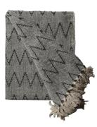 Throws Zigzag Home Textiles Cushions & Blankets Blankets & Throws Grey...