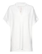 Felpa Poncho Tops Blouses Short-sleeved White Filippa K