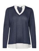 Frrexan Pu 1 Tops Knitwear Jumpers Navy Fransa