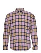 D2. Rel Texture Check Shirt Bd Tops Shirts Casual Multi/patterned GANT