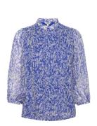 Solstice-M Tops Blouses Long-sleeved Blue MbyM