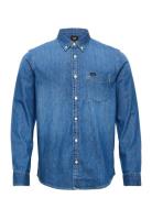 Lee Button Down Tops Shirts Casual Blue Lee Jeans