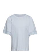 Vmpanna Glenn Ss Lace Top Girl Tops Blouses & Tunics Blue Vero Moda Gi...