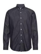 Athlon Dark Denim Shirt Tops Shirts Casual Black Gabba