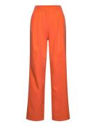 Viangey Hw Pants Bottoms Trousers Straight Leg Orange Vila