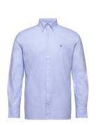 Washed Oxford Tops Shirts Casual Blue Hackett London