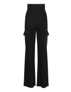 Knit W. Nylon Straight Pants Bottoms Trousers Cargo Pants Black REMAIN...