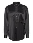 Lucile Shirt Tops Shirts Long-sleeved Black Wood Wood