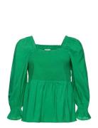 Kcsila Blouse Can Tops Blouses Long-sleeved Green Kaffe Curve