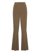 Sofia - Delicate Stretch Bottoms Trousers Flared Khaki Green Day Birge...