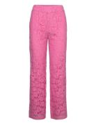 Macenna Pants Bottoms Trousers Straight Leg Pink Noella