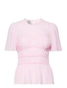 Marilu Tops Blouses Short-sleeved Pink Baum Und Pferdgarten