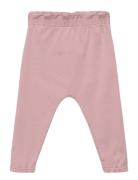 Pants W. Frills, Powder Bottoms Trousers Pink Smallstuff