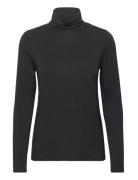 Cupoppy Rollneck Tops Knitwear Turtleneck Black Culture