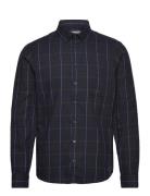 Cfanton Ls Bd Checked Shirt Tops Shirts Casual Navy Casual Friday