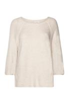 Knit Raglan Tops Knitwear Jumpers Beige Tom Tailor