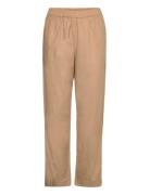 Alania Lyocell Blend Trouser Bottoms Trousers Straight Leg Beige Frenc...