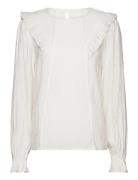 Mschjadalia Top Tops Blouses Long-sleeved White MSCH Copenhagen