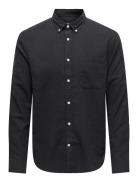 Onsgudmund Slim 1-Pkt Solid Shirt Noos Tops Shirts Casual Black ONLY &...