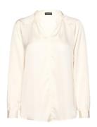 Slioana Blouse Ls Tops Blouses Long-sleeved Cream Soaked In Luxury