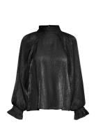 Lottakb Blouse Tops Blouses Long-sleeved Black Karen By Simonsen