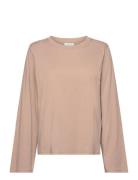 Top Sophie Tops T-shirts & Tops Long-sleeved Beige Lindex