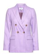 Hollie Blazers Double Breasted Blazers Purple Reiss