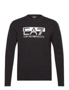 T-Shirts Tops T-shirts Long-sleeved Black EA7