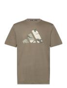 Tr-Essea Bl T Sport T-shirts Short-sleeved Khaki Green Adidas Performa...