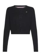 Tjw Crp Essential Cardigan Tops Knitwear Cardigans Black Tommy Jeans