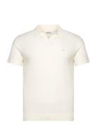 Ace Knit Polo Tops Polos Short-sleeved Cream Björn Borg