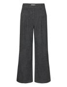 Mschgracen Pants Bottoms Trousers Wide Leg Grey MSCH Copenhagen